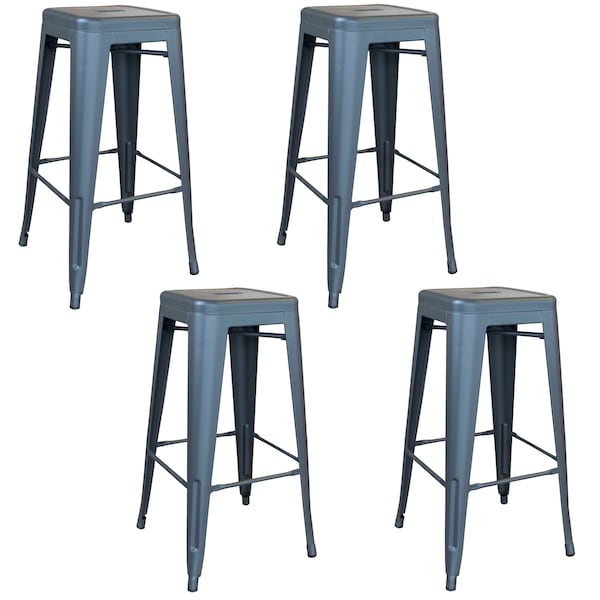 Amerihome Indoor/Outdoor 30" Metal Bar Stool Set, PK4 BSZGM30SET - main